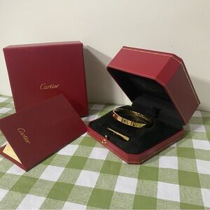 Cartier Yellow Gold Bracelet with Red Box and Screwdriver